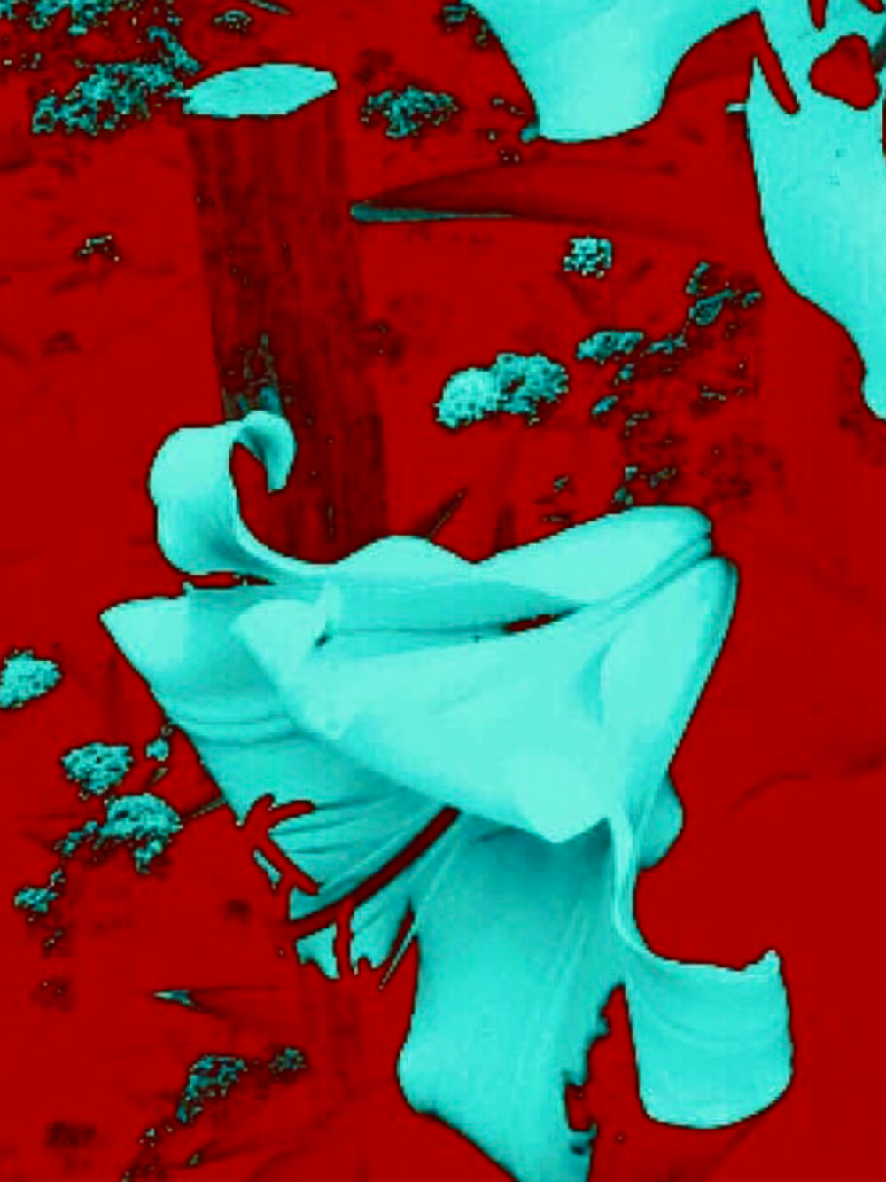 Claudia Altemeier (Claud4art) - Red with lilies in lightblue, Ansicht 3